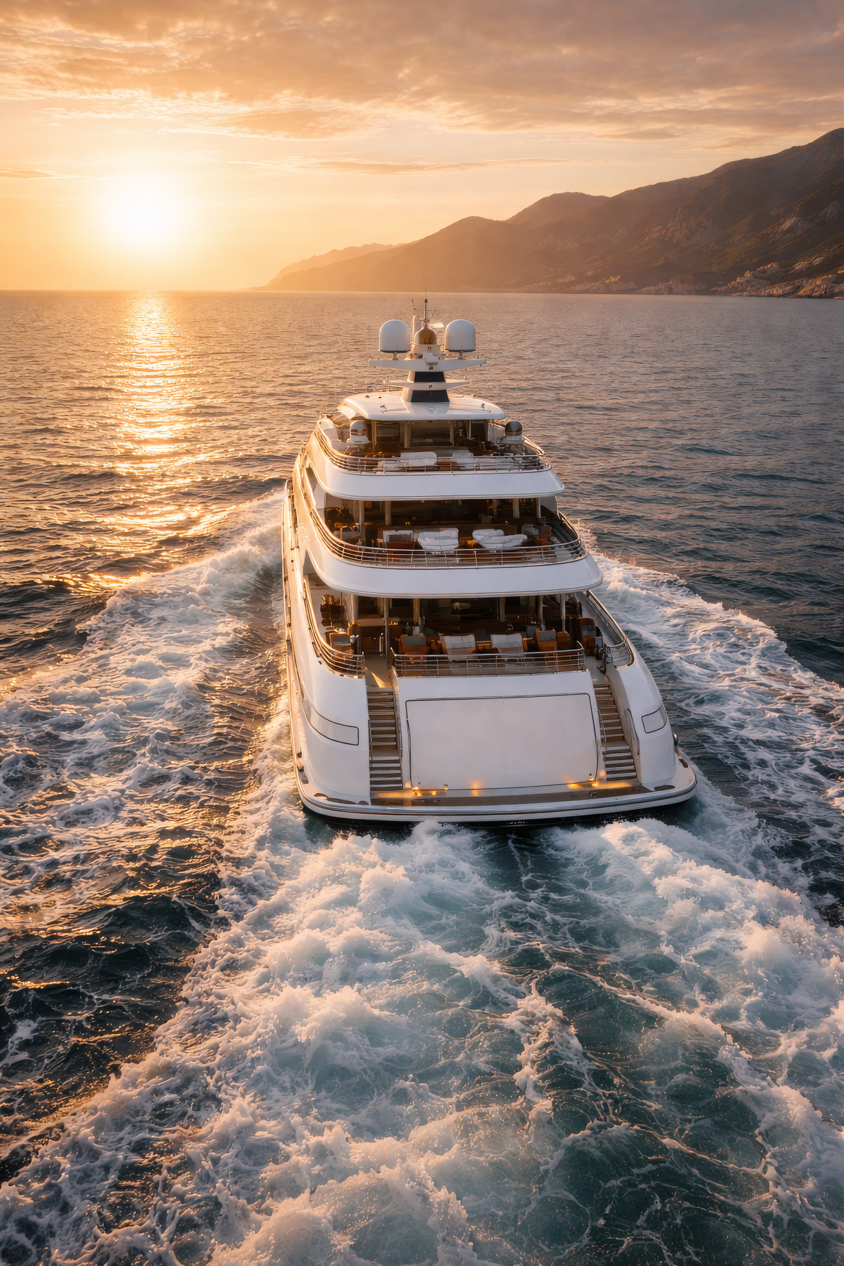 Luxury Yacht at Sea